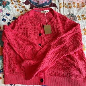 Boden pink knit cardigan NWT
